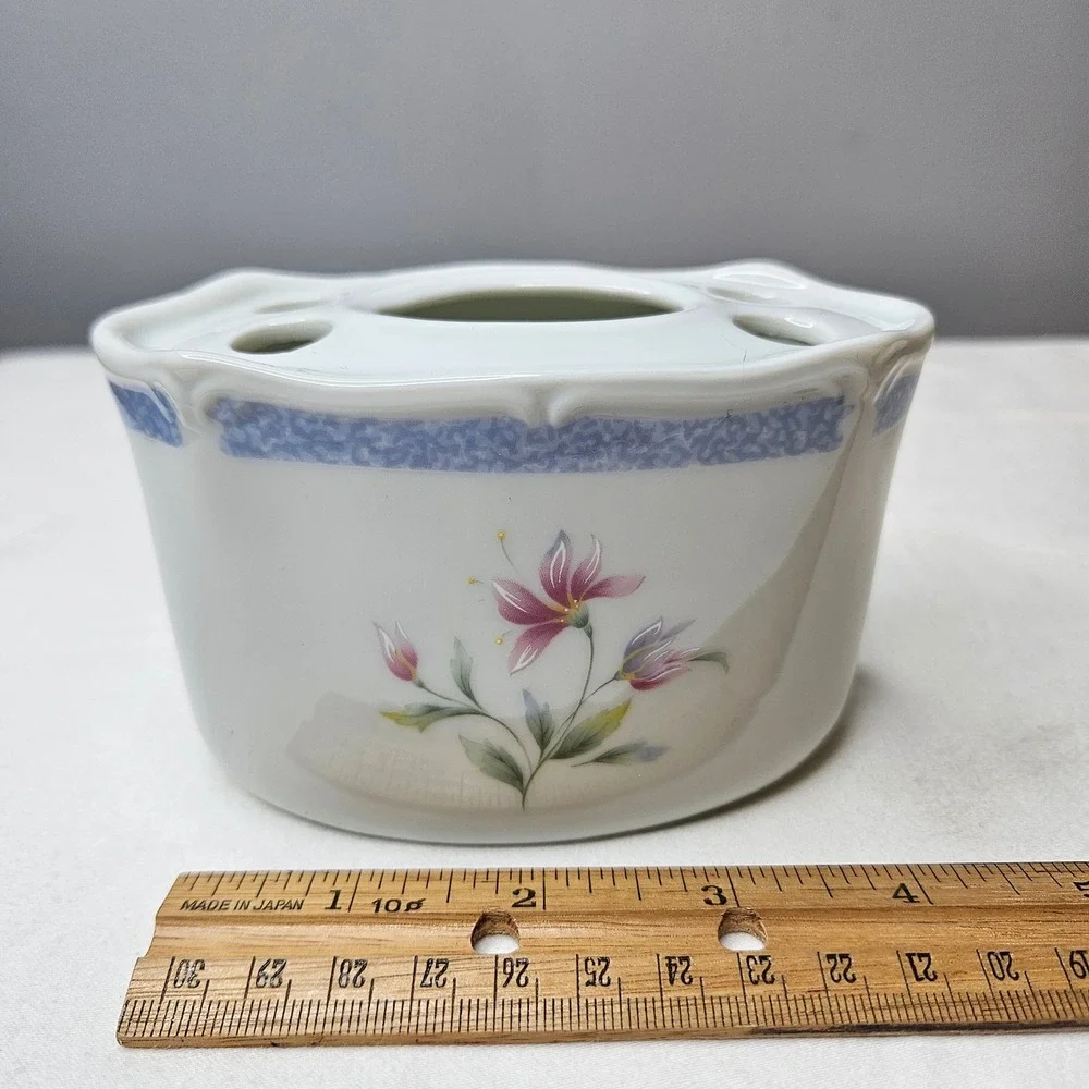 Stanhome Gift Gallery Floral Porcelain Toothbrush Holder Made in Japan Vintage